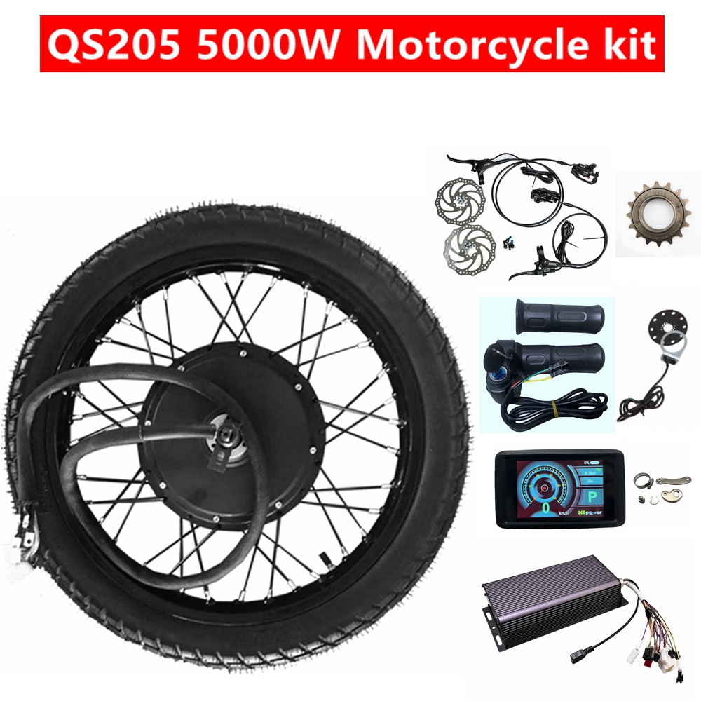 5000W Hub Motor Kit 72V - NBpower QS205 50H V3 72v 5000Wリアモーターサイクルホイールキット