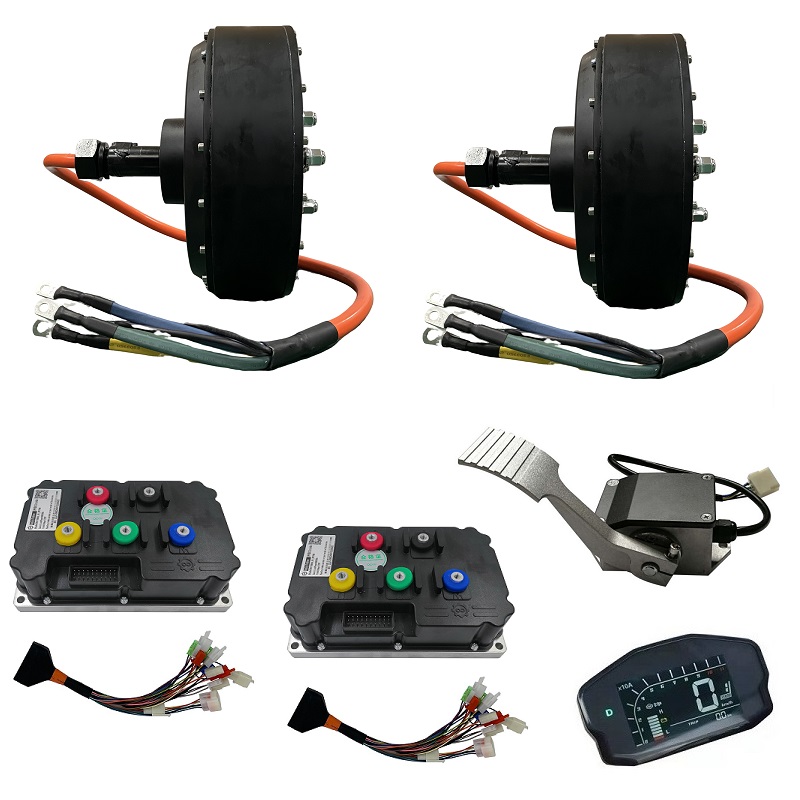 72V 8000W Brushless Hub Motor - QSモーター273デュアル8000Wブラシレス72Vハブモーター電気自動車コンバージョンキット