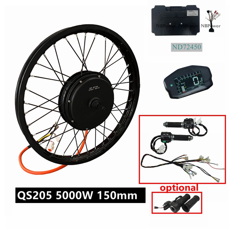 5000W Hub Motor Kit 72V - NBpower/QS205 V3 72v 5000W 電動自転車キット 150mm