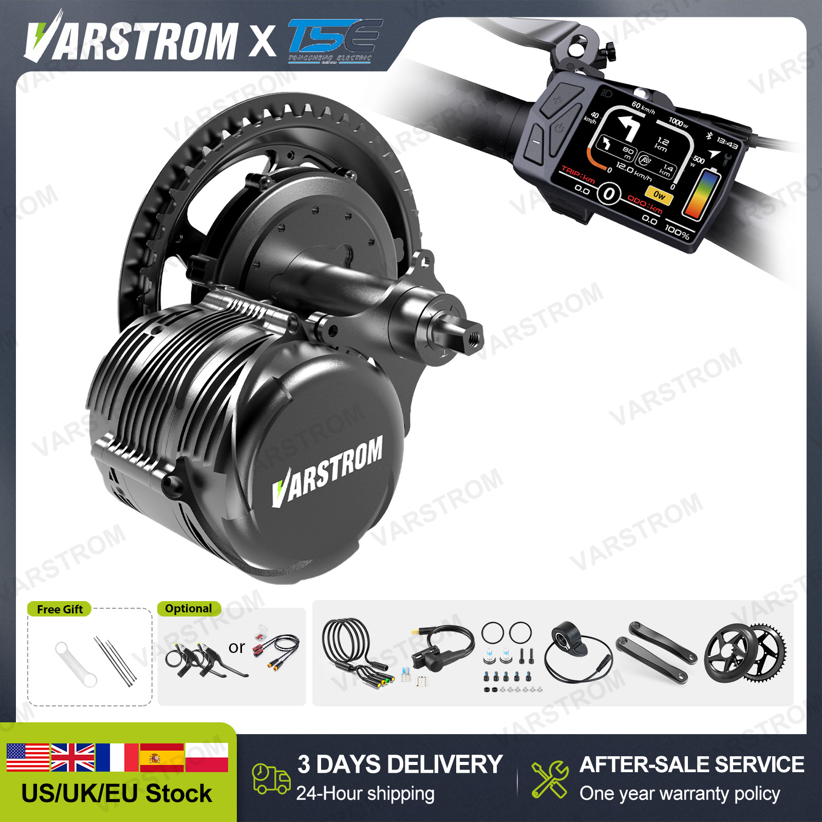 Torque Sensor Mid Drive Motor Kit - 【米国株】Tongsheng 750W TSDZ8 TSDZ16 1000W TSDZ2B