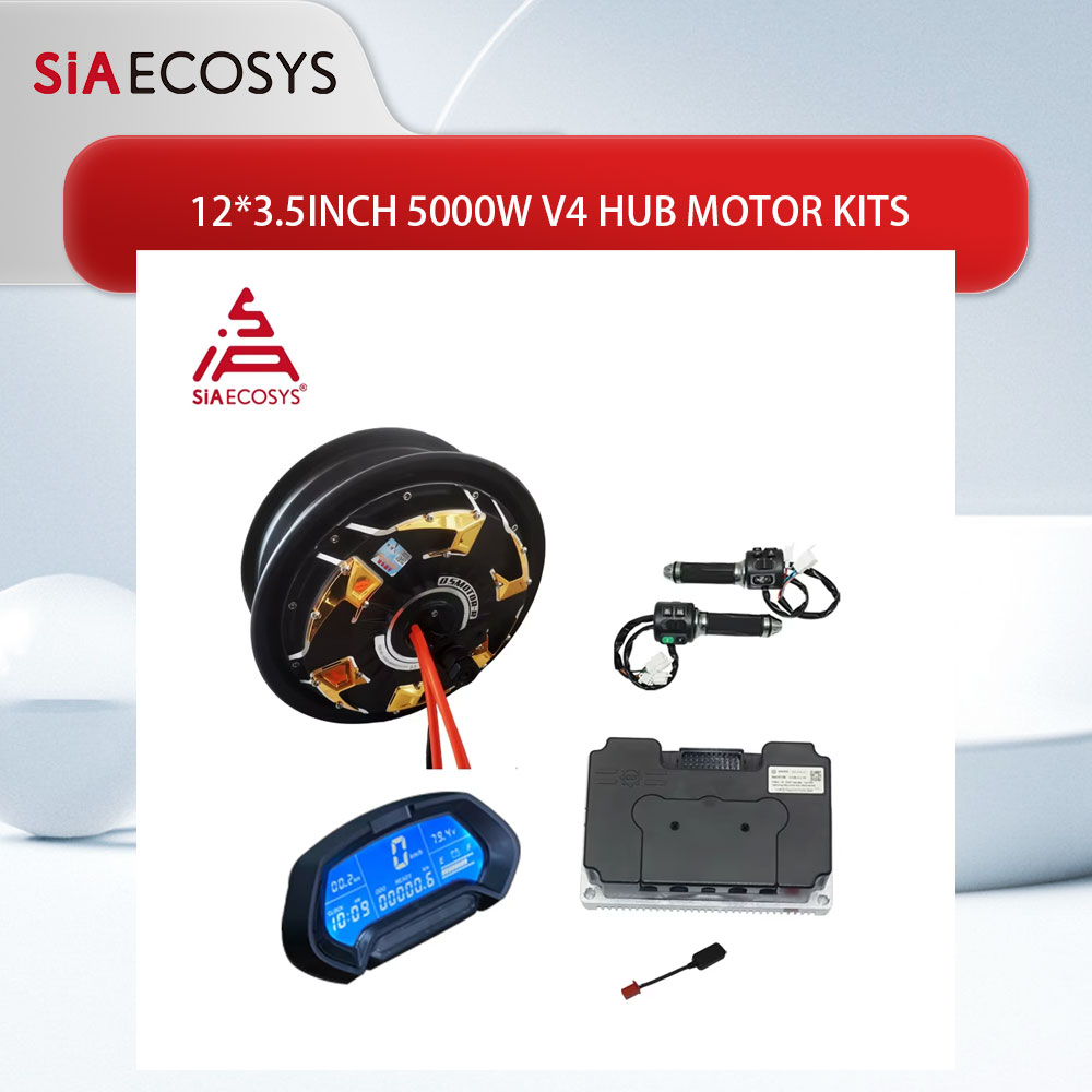 5000W Hub Motor Kit 72V - QSモーター 12×3.5インチ 5000W V4 72Vハブモーター ND72680コントローラー付き