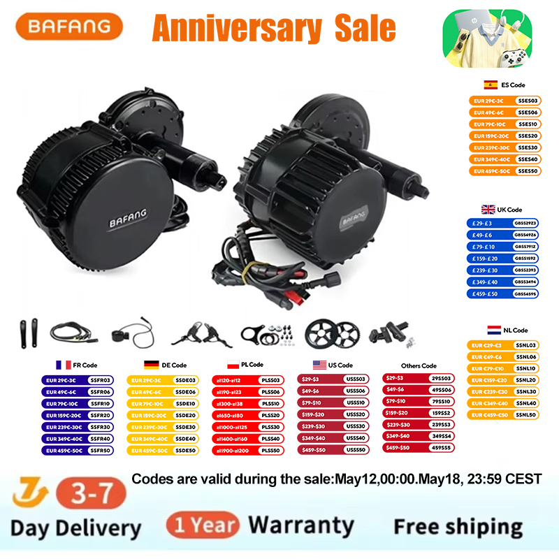 Mid Drive Conversion Kit 1000W - Bafang BBSHD 1000W 48V 68mm ミッドドライブモーター