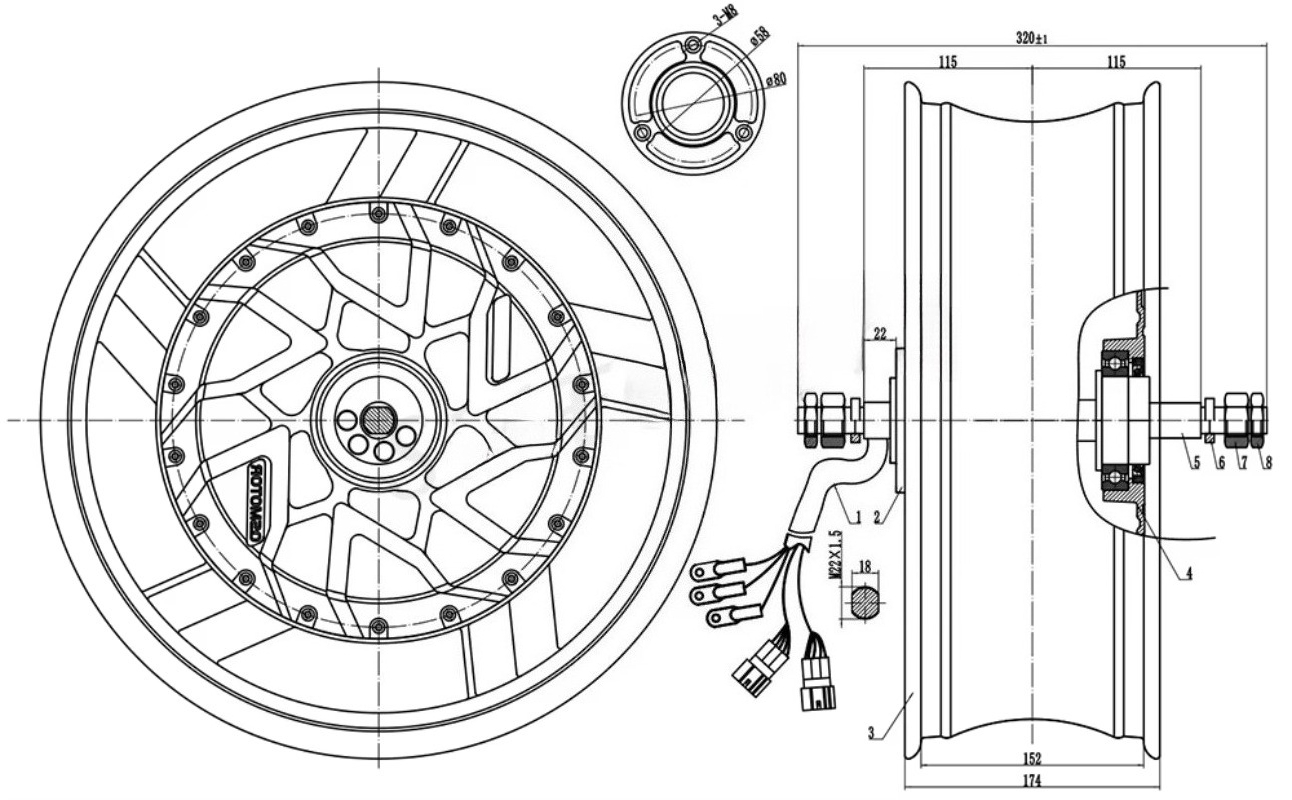 QSMOTOR 17X6.0インチ 273 12000W V - 12000W Electric Motorcycle Hub Motor のレビューと価格