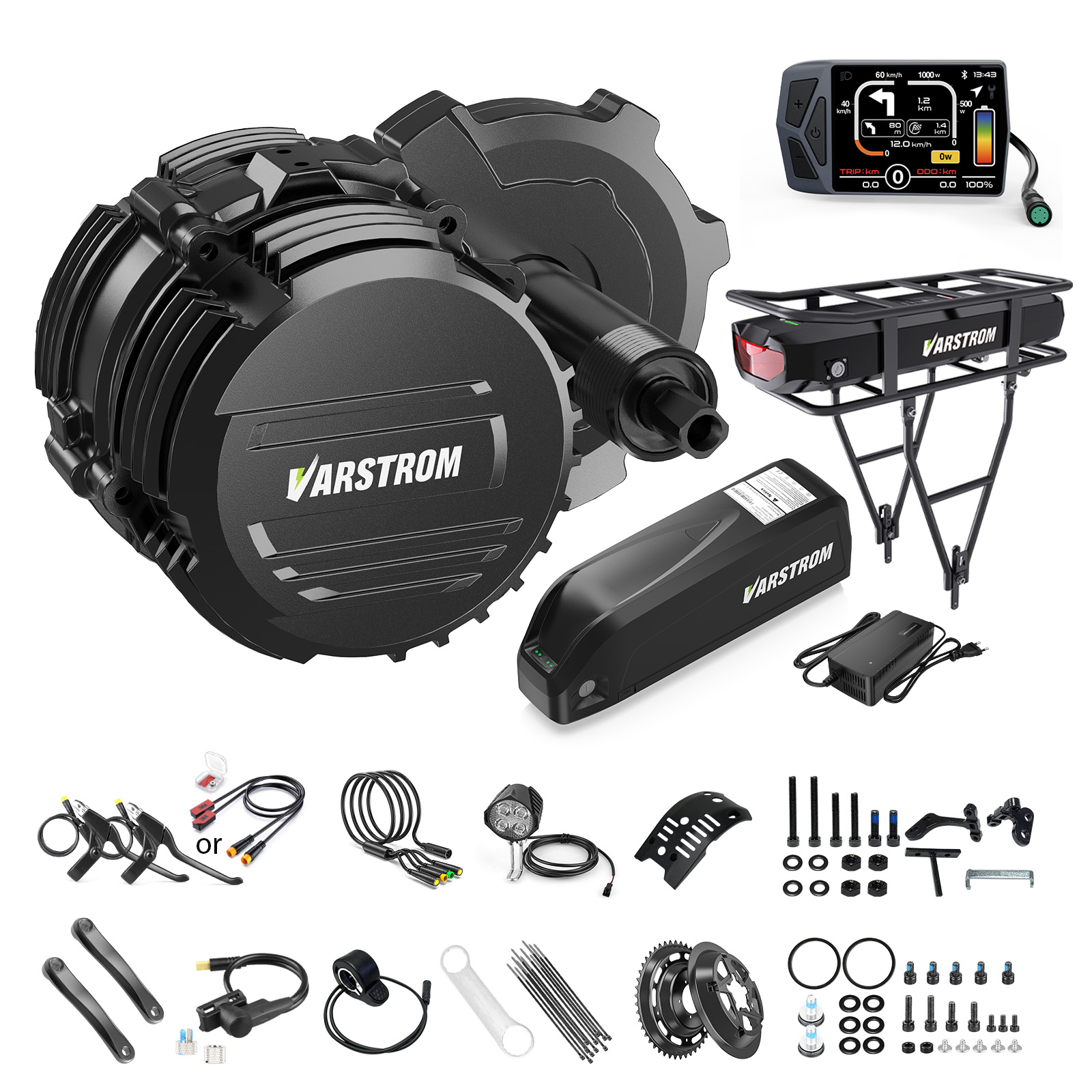 [米国在庫] Varstrom 48V500W 750W ミ - Torque Sensor Mid Drive Motor Kit のレビューと価格