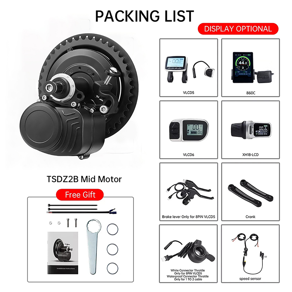 Tongsheng-電動自転車用の高速トルクセンサー,変換キ - High Torque Brushless Mid Motor Kit のレビューと価格